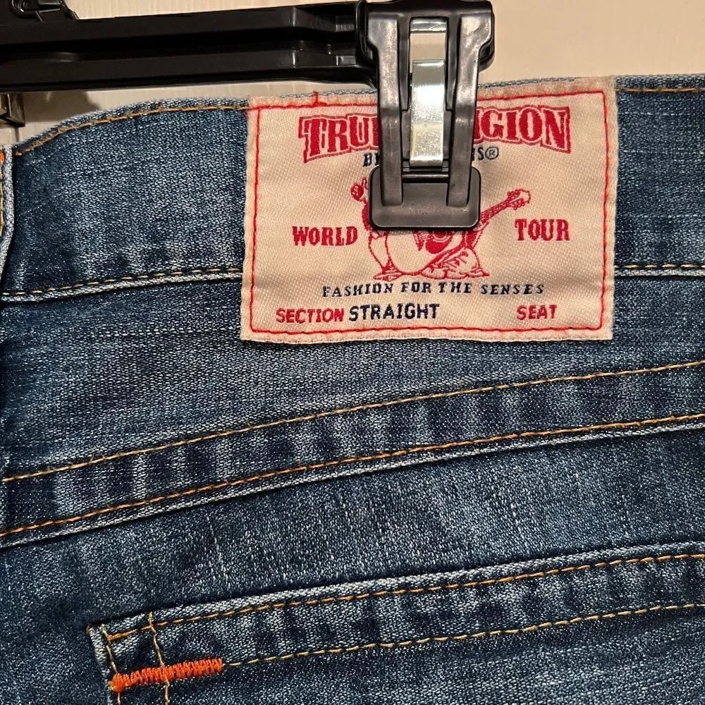 NWOT Men's True Religion Straight Flap Pocket Jeans Size 31 x 34